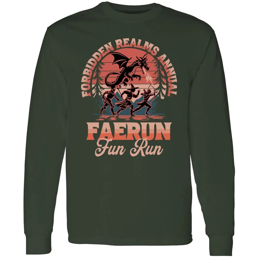 Faerun Fun Run Long Sleeve T-Shirt - Forest Green - 4