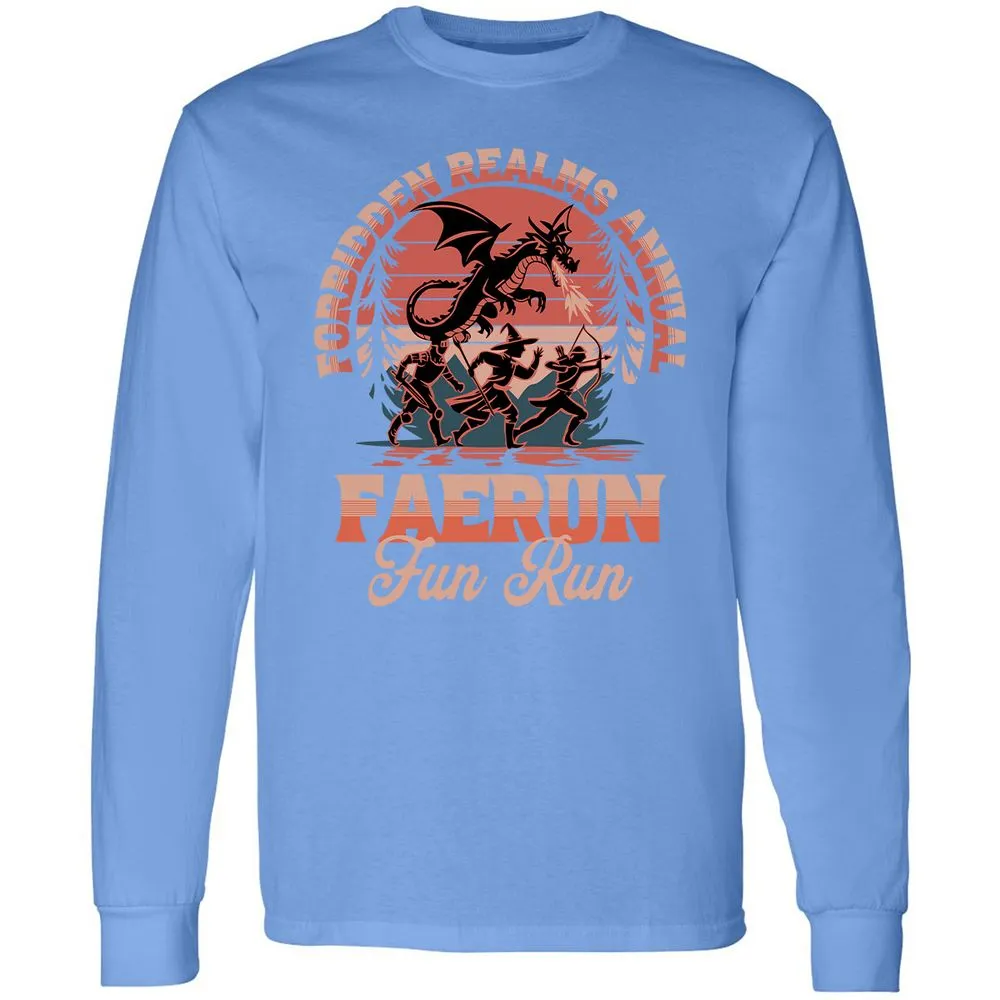 Faerun Fun Run Long Sleeve T-Shirt - Carolina Blue - 12