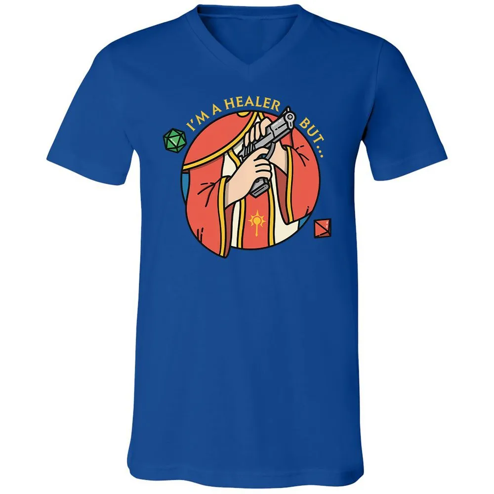 I'm A Healer But Unisex V-Neck T-Shirt - True Royal - 4