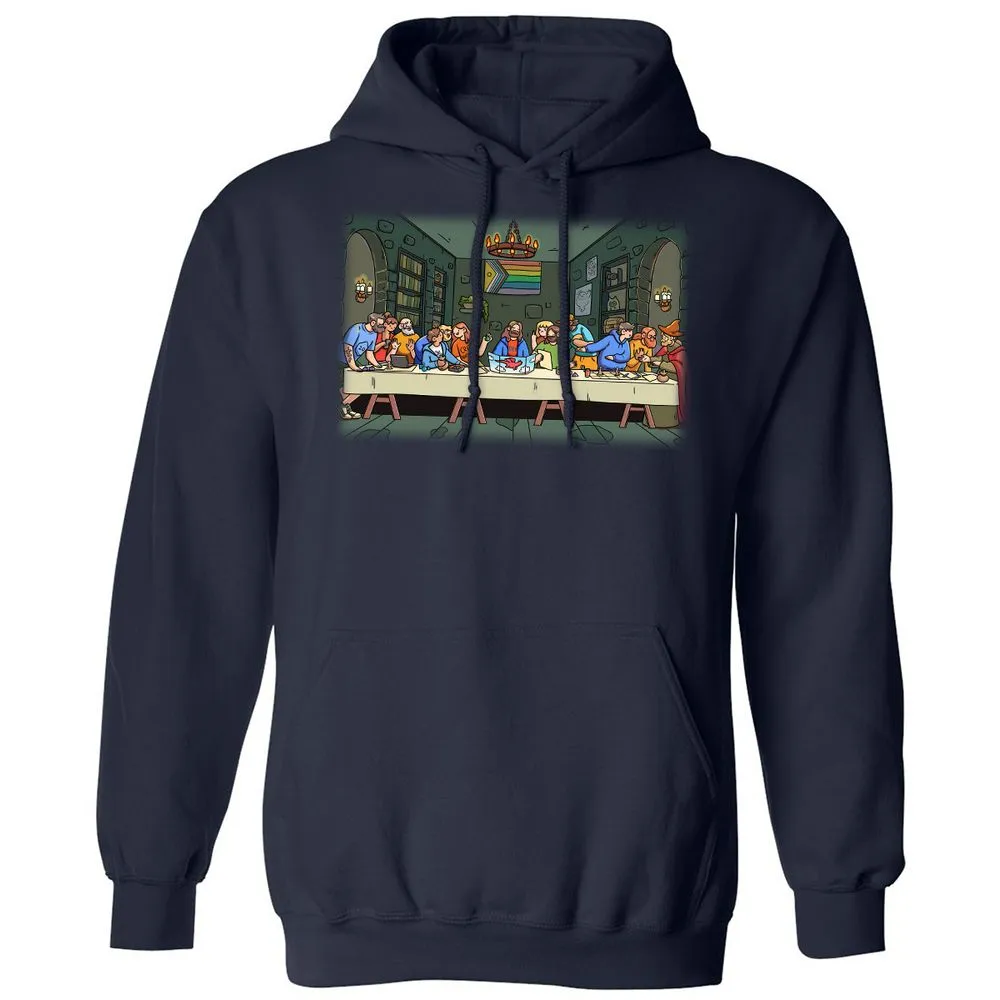 DnD Characters Pride Themed The Last Supper Shirt Classic Unisex Hoodie - Navy - 2