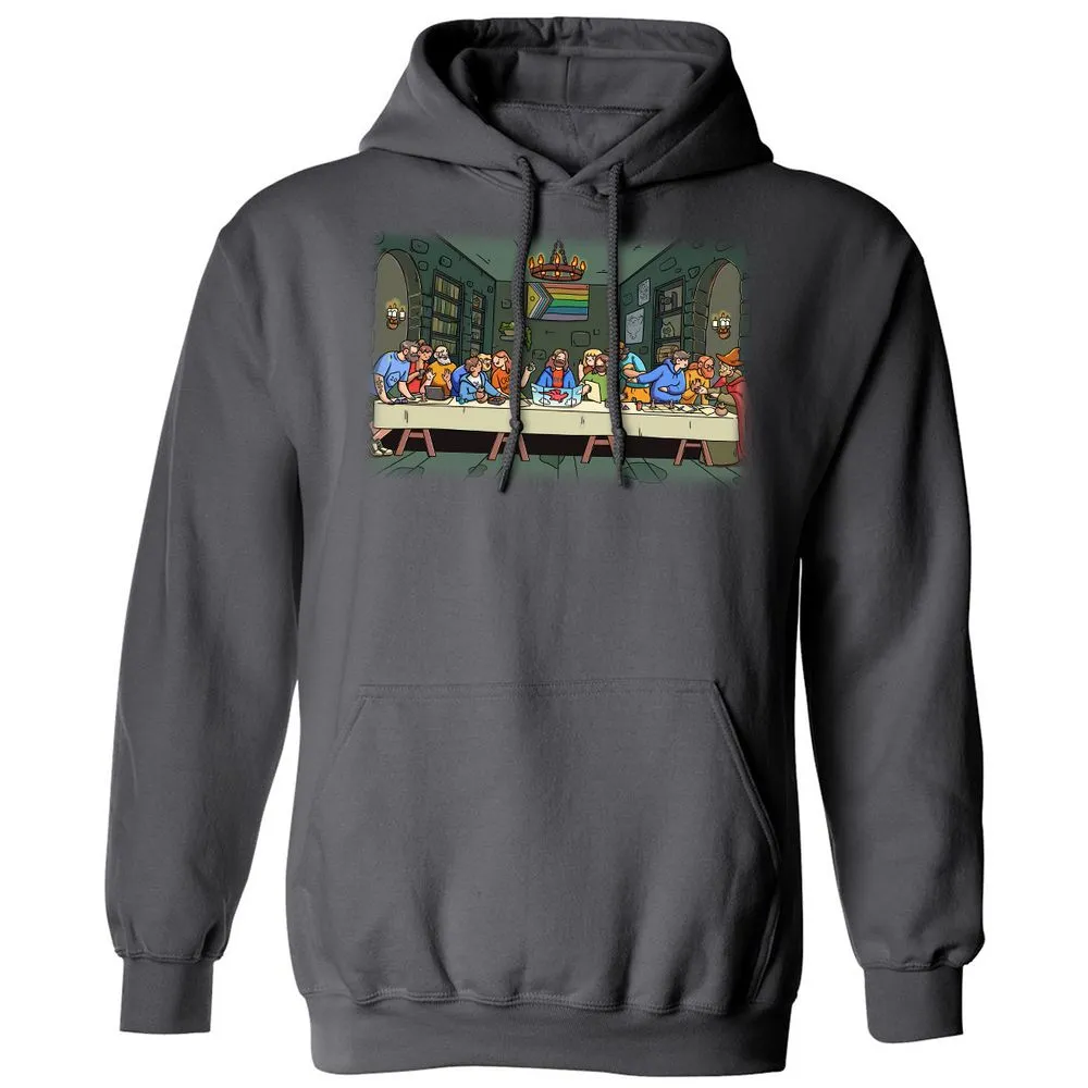DnD Characters Pride Themed The Last Supper Shirt Classic Unisex Hoodie - Charcoal - 7