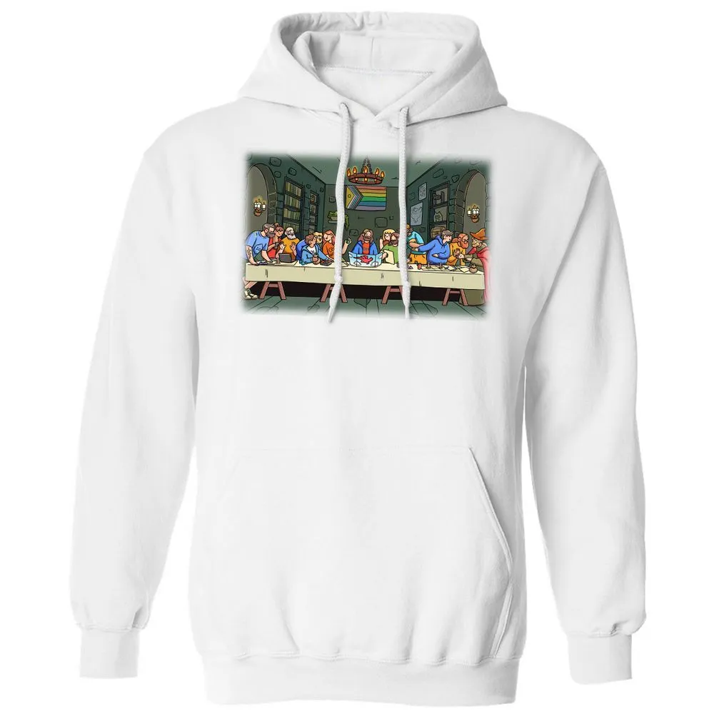 DnD Characters Pride Themed The Last Supper Shirt Classic Unisex Hoodie - White - 11