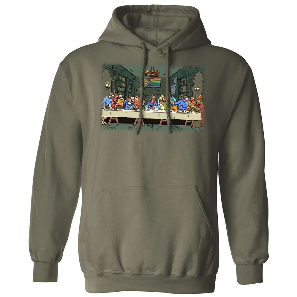 DnD Characters Pride Themed The Last Supper Shirt Classic Unisex Hoodie - Military Green - 4