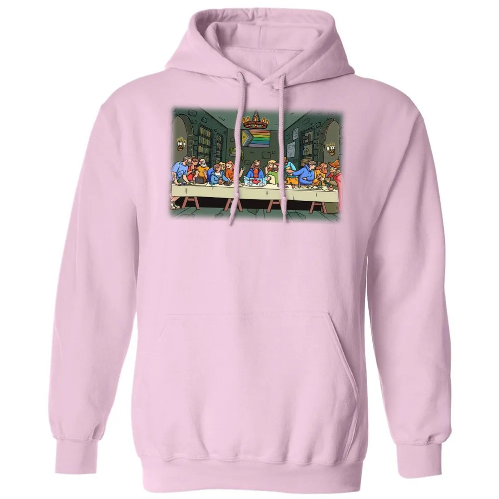 DnD Characters Pride Themed The Last Supper Shirt Classic Unisex Hoodie - Light Pink - 3
