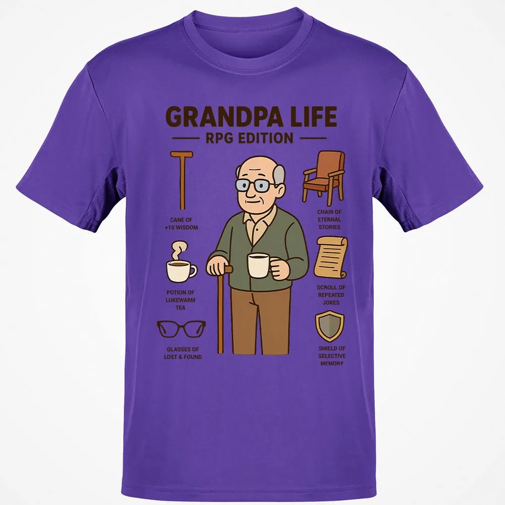 Grandpa Life RPG Edition Classic Unisex T-Shirt - Purple - 9