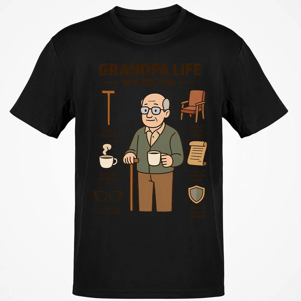 Grandpa Life RPG Edition Classic Unisex T-Shirt - Black - 12