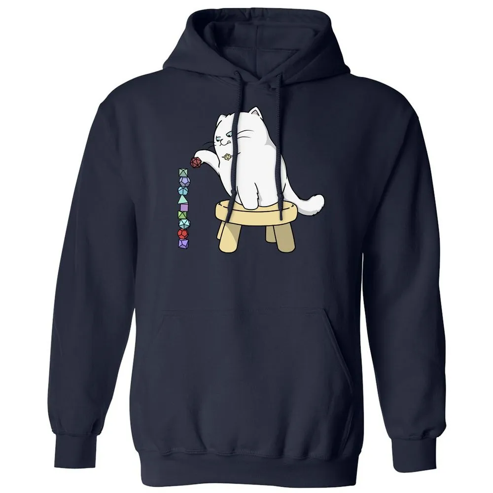 Cat Stacking Dice Classic Unisex Hoodie - Navy - 2