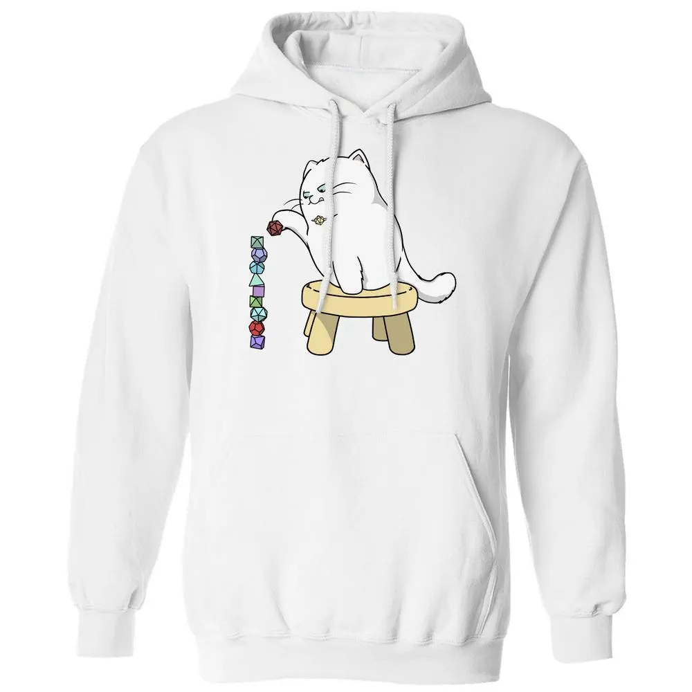 Cat Stacking Dice Classic Unisex Hoodie - White - 11