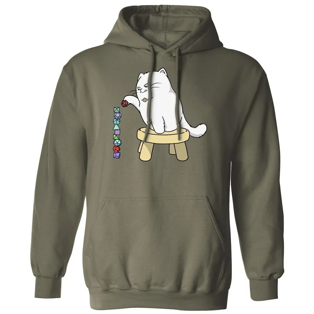 Cat Stacking Dice Classic Unisex Hoodie - Military Green - 4