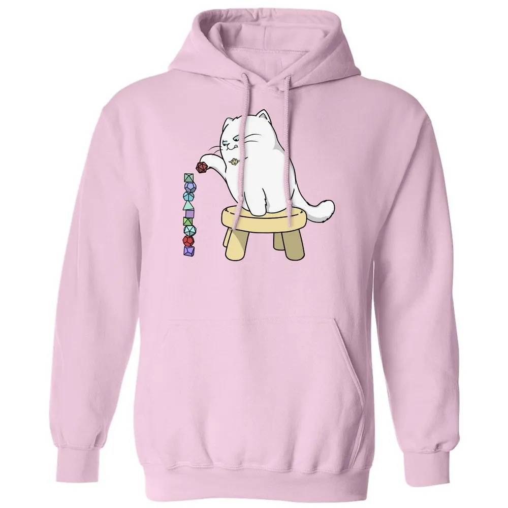 Cat Stacking Dice Classic Unisex Hoodie - Light Pink - 3