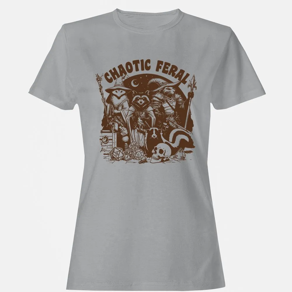Raccoon Chaotic Feral Women's T-Shirt - Sport Grey - 15