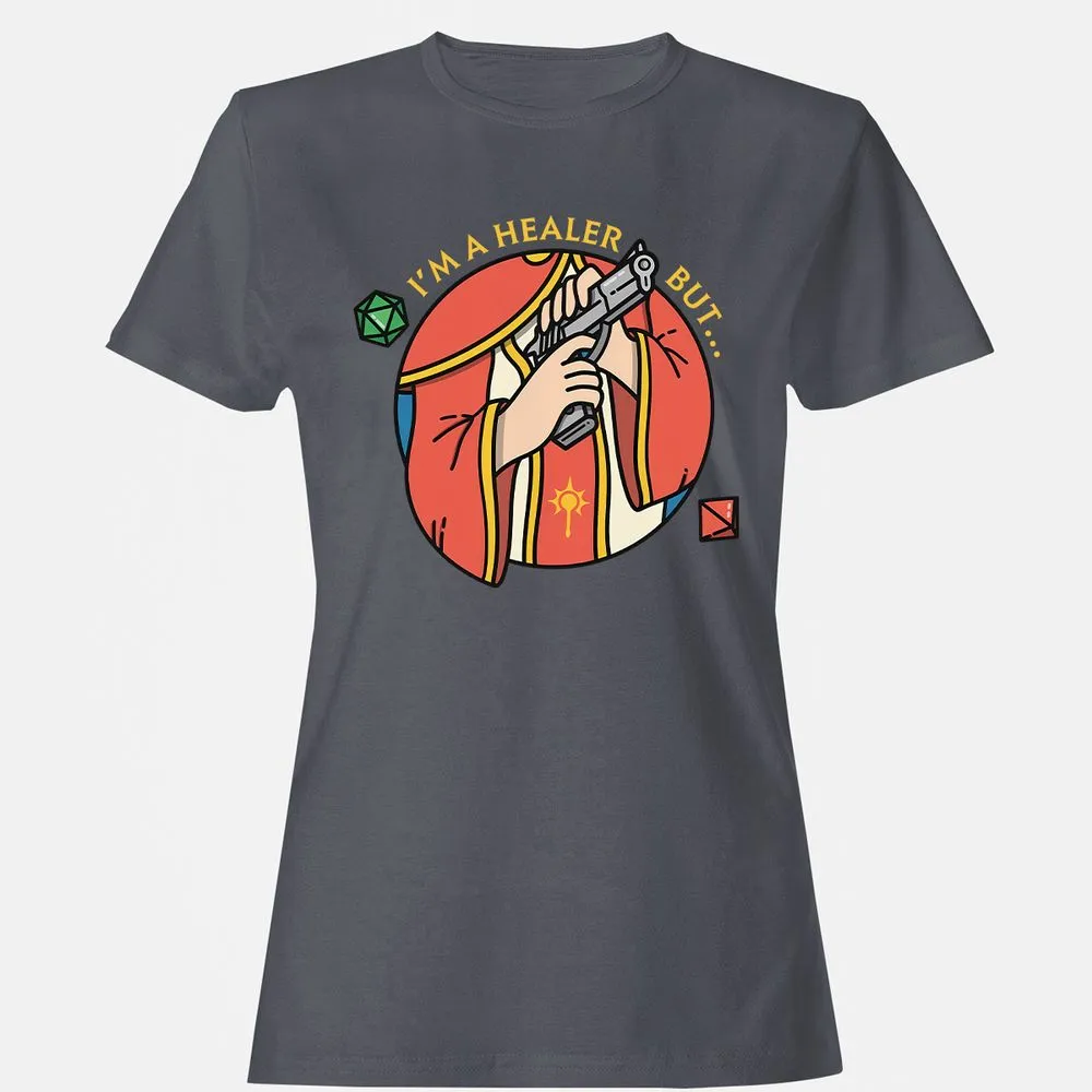 I'm A Healer But Women's T-Shirt - Dark Heather - 5