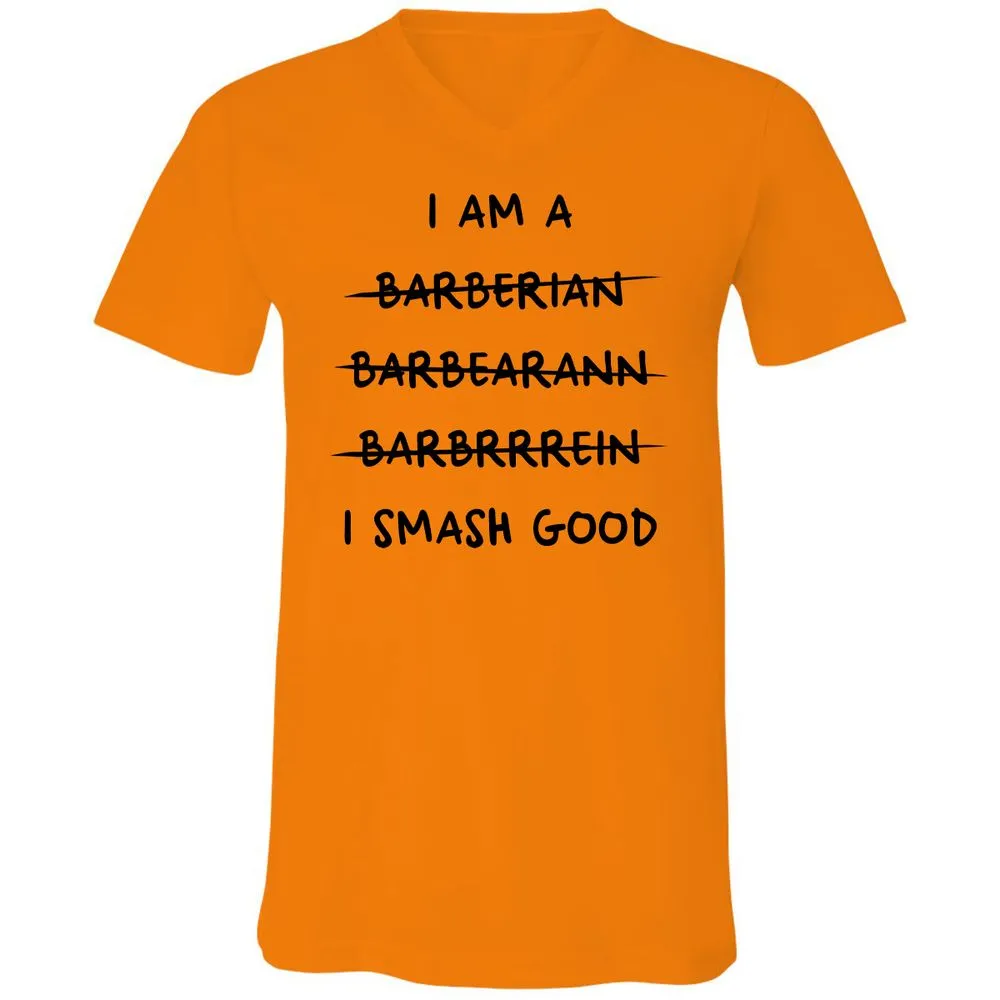 I Am A Barbarian Unisex V-Neck T-Shirt - Orange - 11