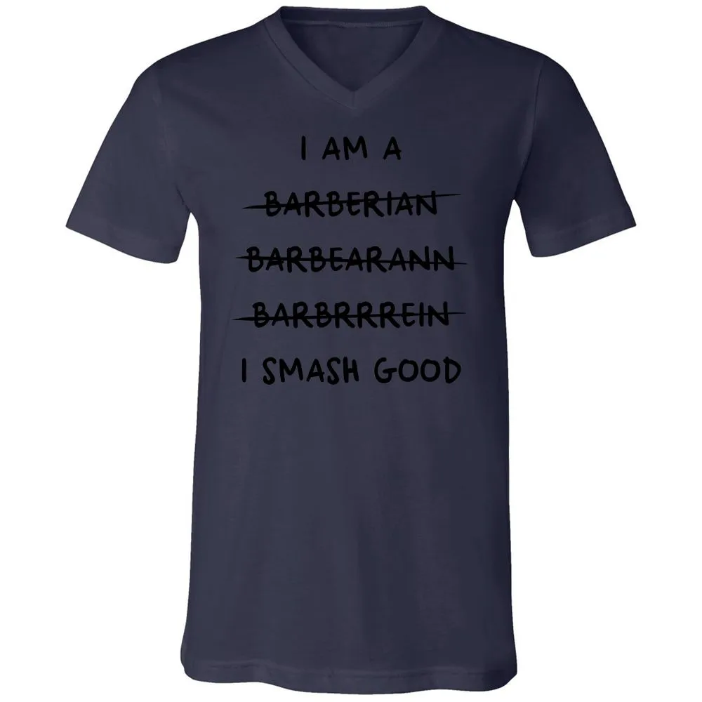 I Am A Barbarian Unisex V-Neck T-Shirt - Navy - 9