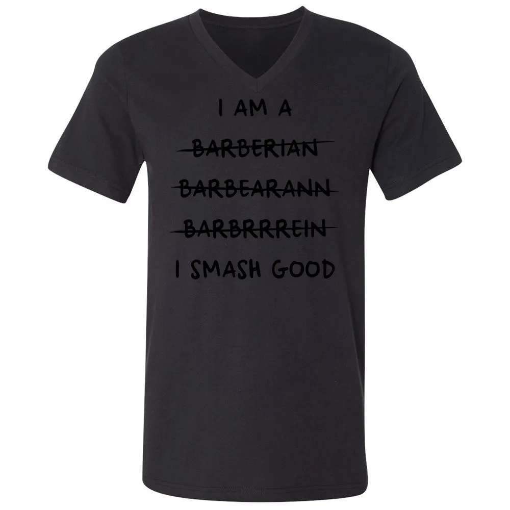 I Am A Barbarian Unisex V-Neck T-Shirt - Black - 16