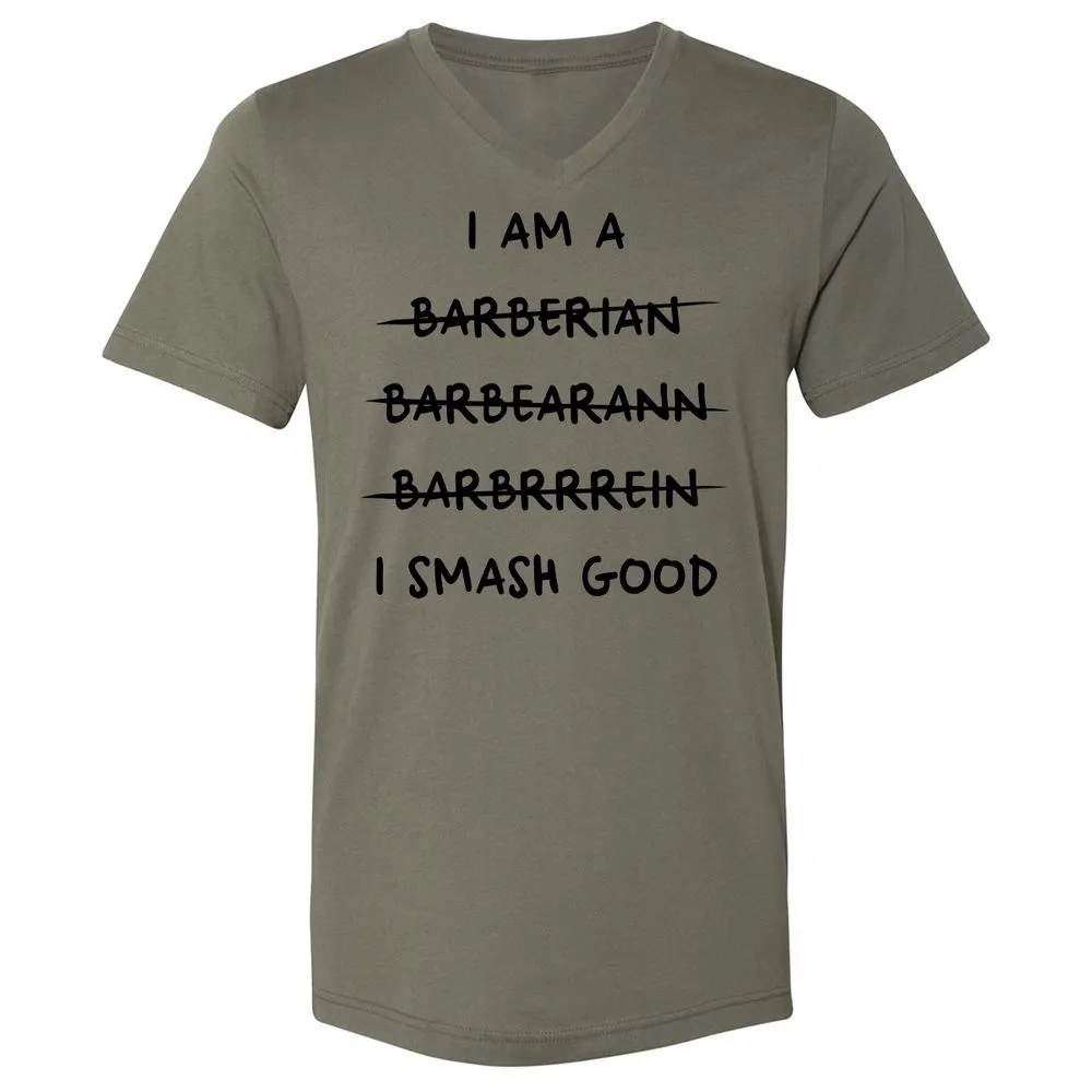I Am A Barbarian Unisex V-Neck T-Shirt - Military Green - 10