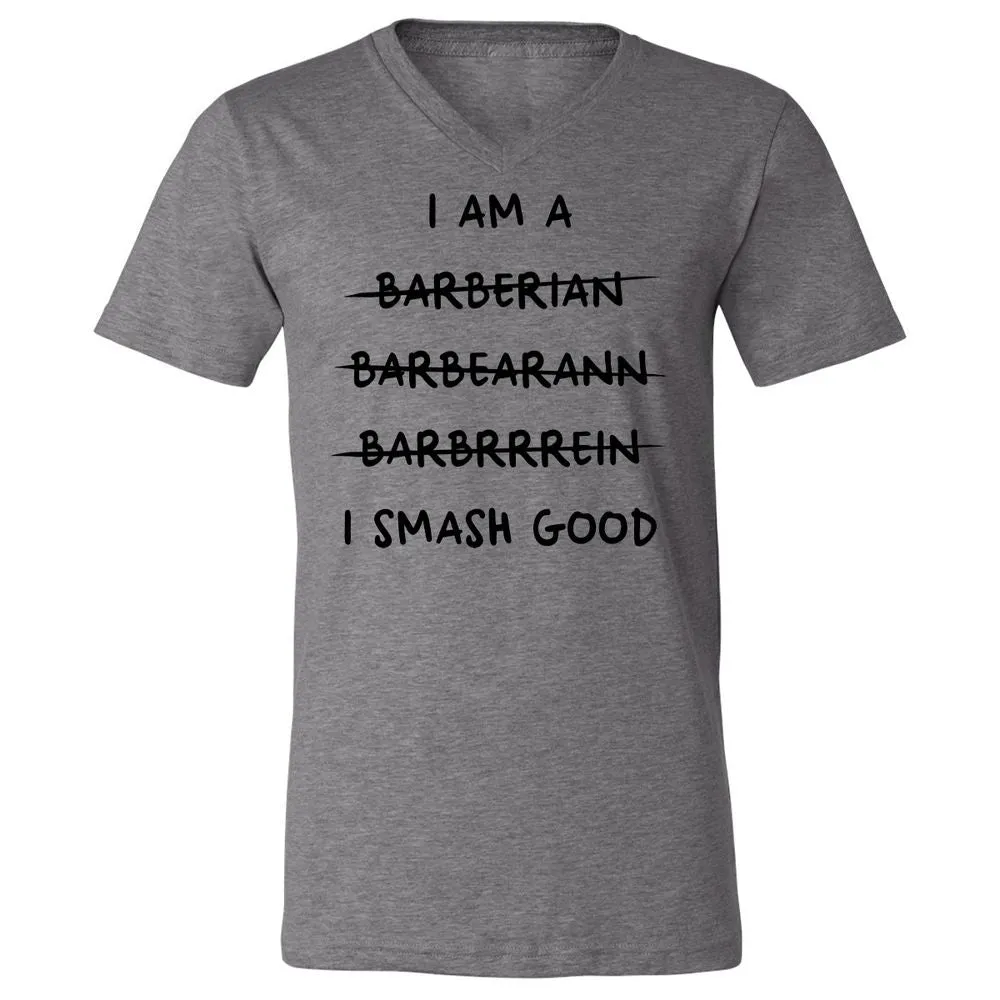I Am A Barbarian Unisex V-Neck T-Shirt - Deep Heather - 13