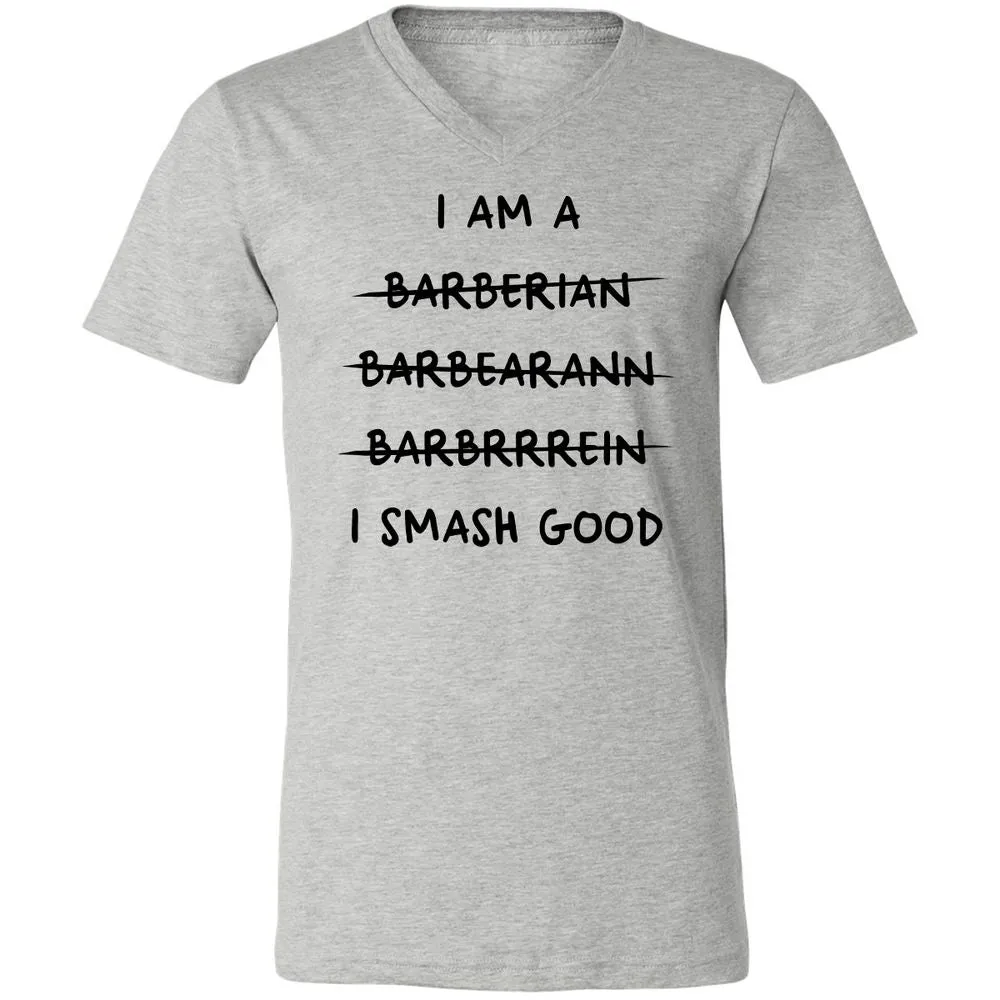 I Am A Barbarian Unisex V-Neck T-Shirt - Athletic Heather - 7
