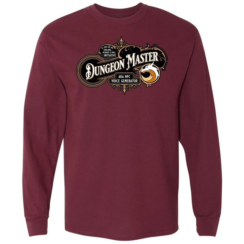 Dungeon Master Long Sleeve T-Shirt - Maroon - 11