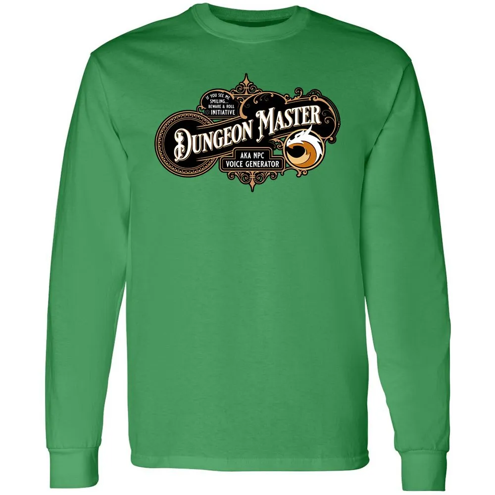 Dungeon Master Long Sleeve T-Shirt - Irish Green - 10
