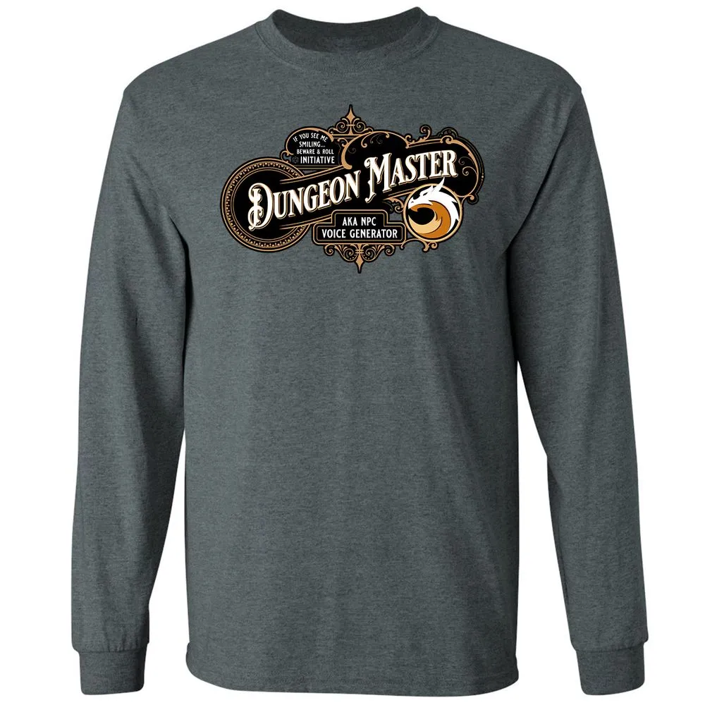 Dungeon Master Long Sleeve T-Shirt - Dark Heather - 15