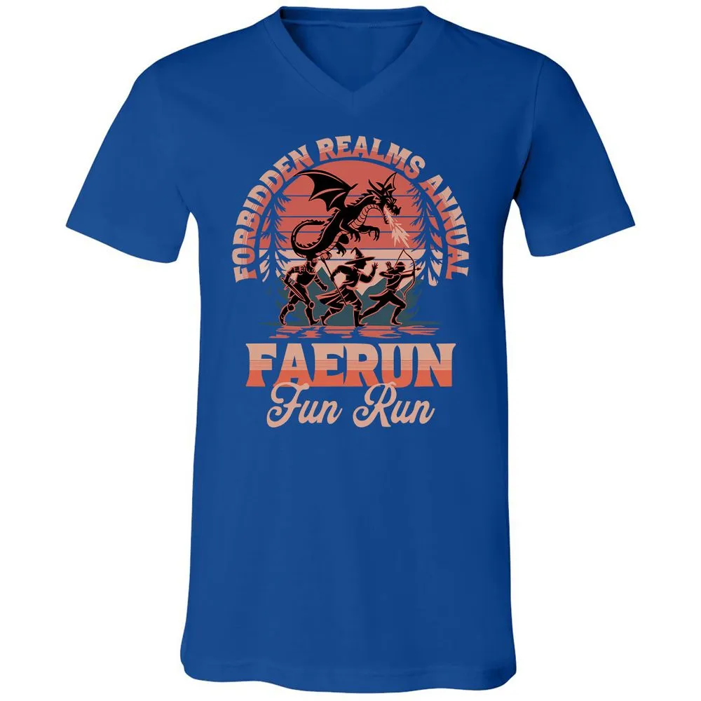 Faerun Fun Run Unisex V-Neck T-Shirt - True Royal - 4