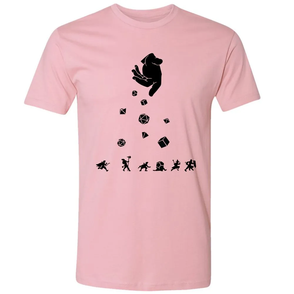 Rocks Fall, Everyone Dice Premium Unisex T-Shirt - Light Pink - 3