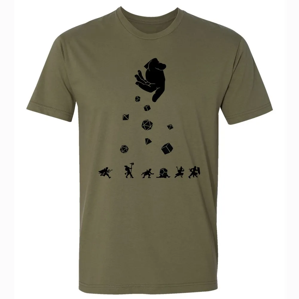 Rocks Fall, Everyone Dice Premium Unisex T-Shirt - Military Green - 5