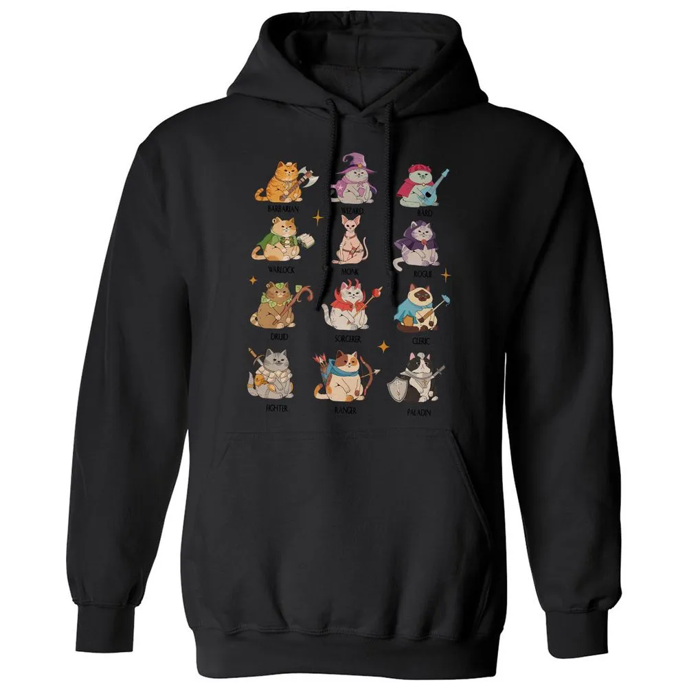 Dungeons And Cats Classic Unisex Hoodie - Black - 11