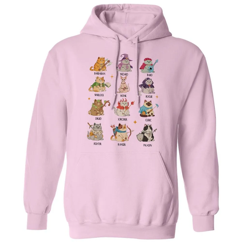 Dungeons And Cats Classic Unisex Hoodie - Light Pink - 3