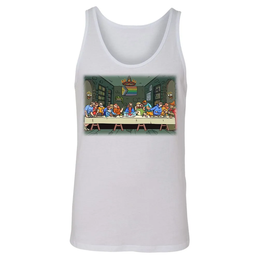 DnD Characters Pride Themed The Last Supper Shirt Unisex Jersey Tank - White - 14