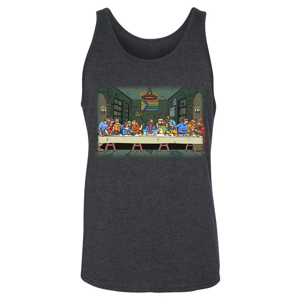 DnD Characters Pride Themed The Last Supper Shirt Unisex Jersey Tank - Dark Grey Heather - 6