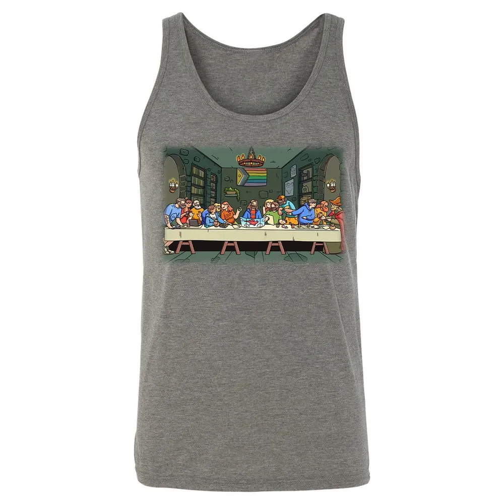 DnD Characters Pride Themed The Last Supper Shirt Unisex Jersey Tank - Grey Triblend - 8