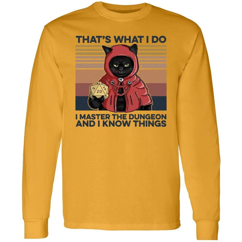 I Master The Dungeons Long Sleeve T-Shirt - Gold - 9