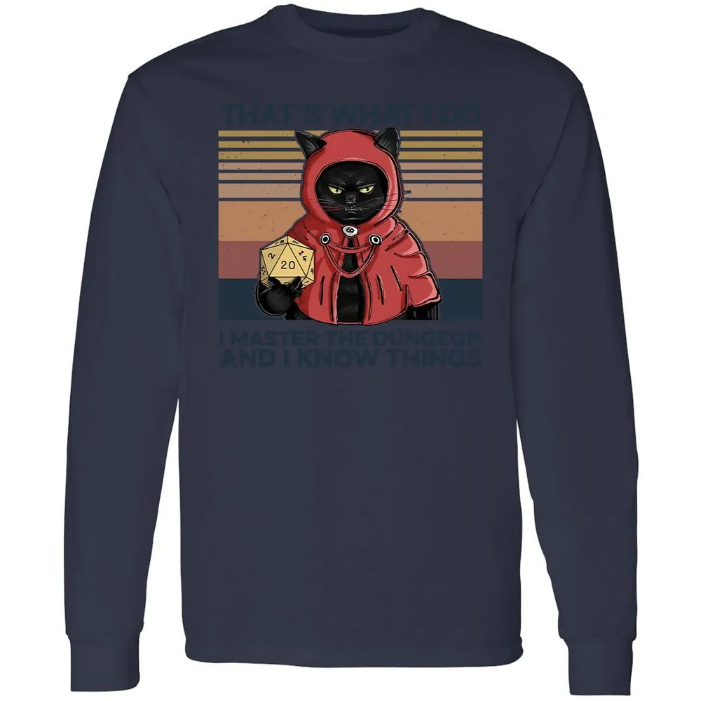 I Master The Dungeons Long Sleeve T-Shirt - Navy - 12