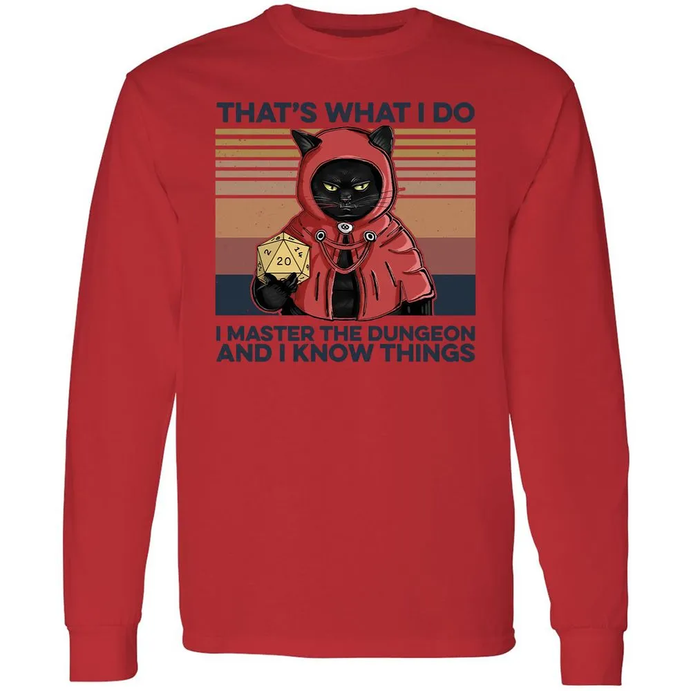 I Master The Dungeons Long Sleeve T-Shirt - Red - 14
