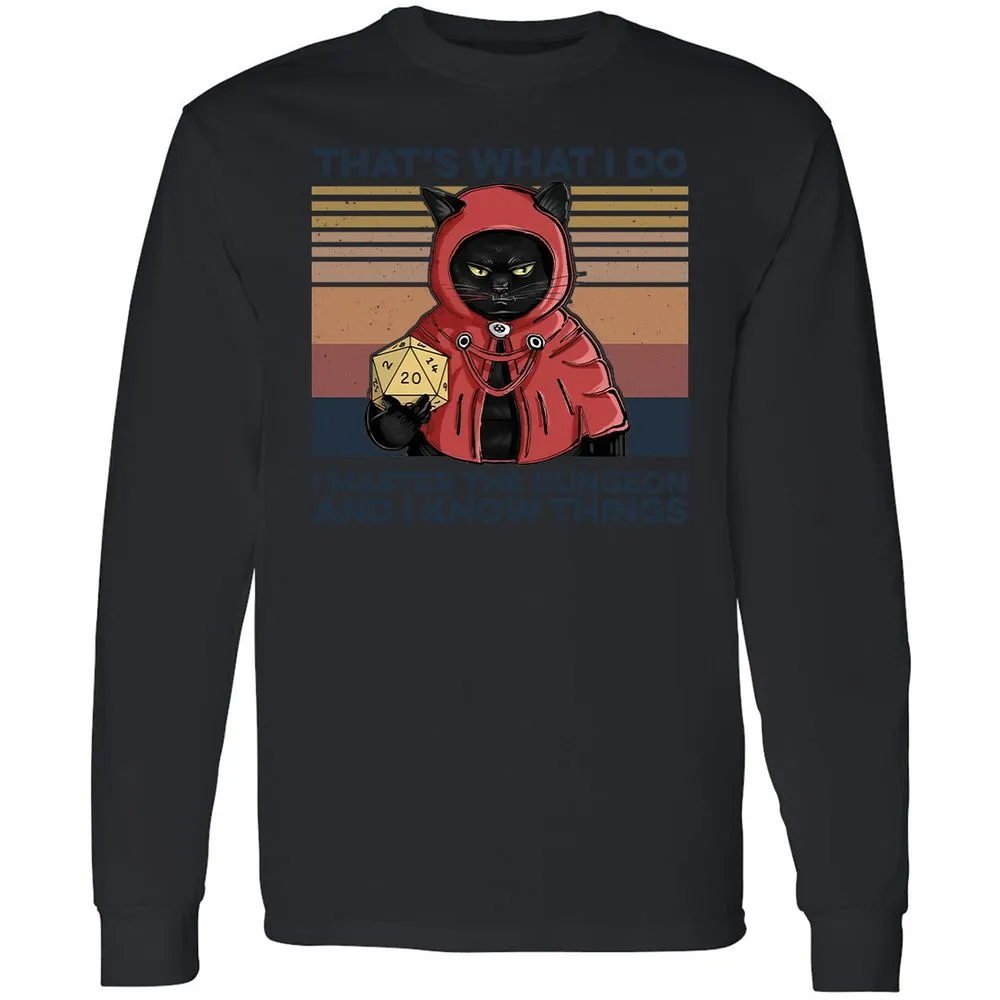 I Master The Dungeons Long Sleeve T-Shirt - Black - 16