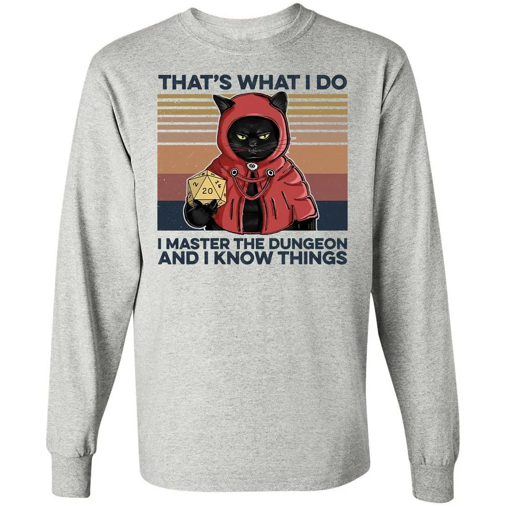 I Master The Dungeons Long Sleeve T-Shirt - Ash - 5