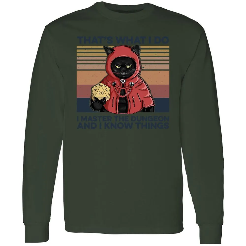 I Master The Dungeons Long Sleeve T-Shirt - Forest Green - 8
