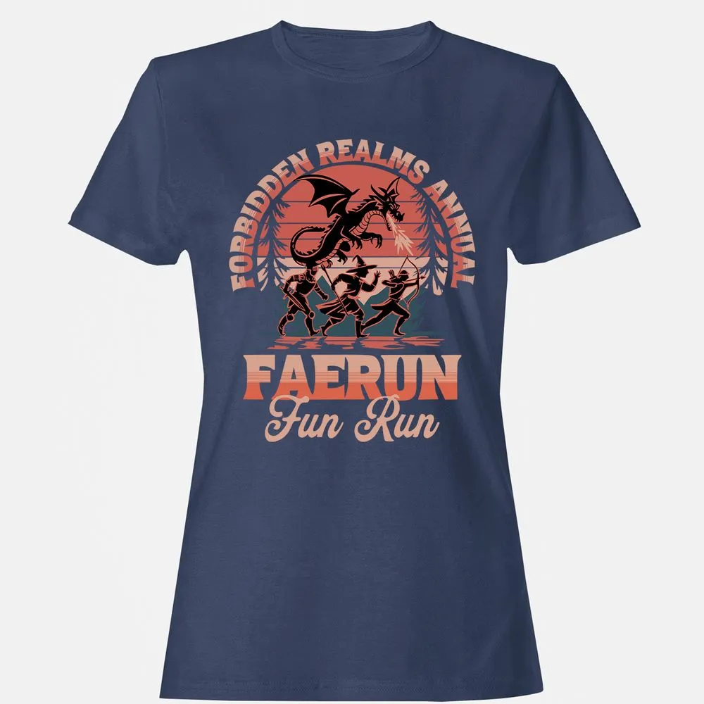 Faerun Fun Run Women's T-Shirt - Navy - 10