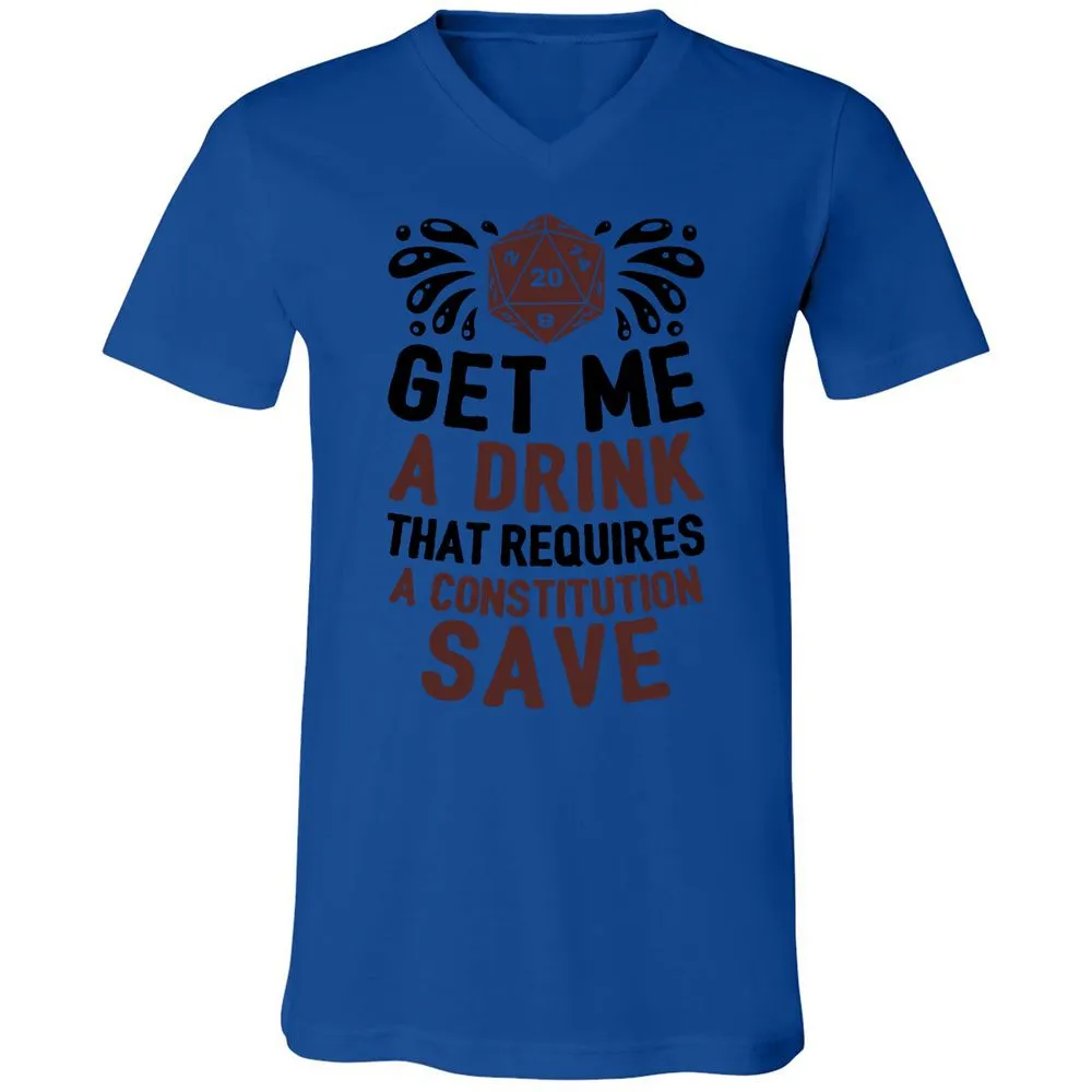 Get Me A Drink Unisex V-Neck T-Shirt - True Royal - 4