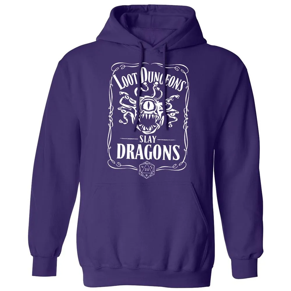 Loot Dungeon Slay Dragons Classic Unisex Hoodie - Purple - 6