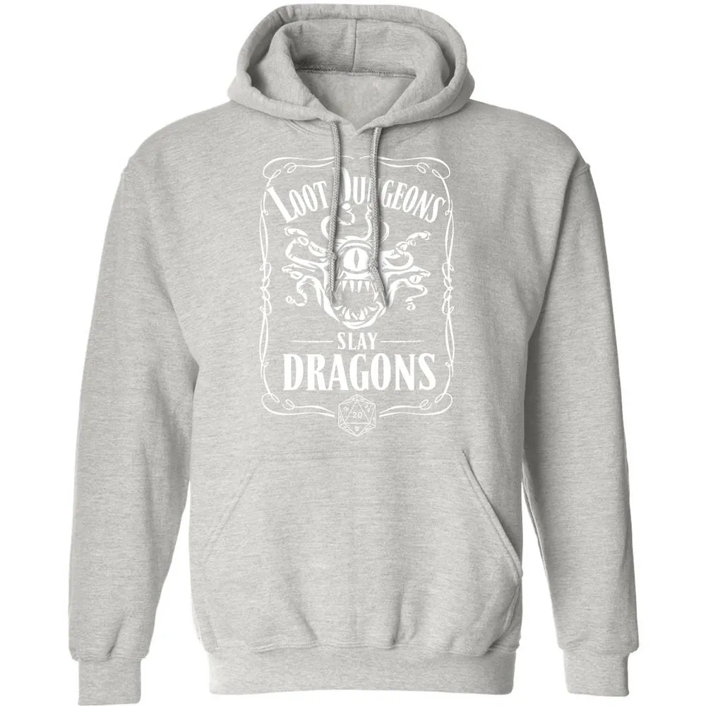 Loot Dungeon Slay Dragons Classic Unisex Hoodie - Ash - 8