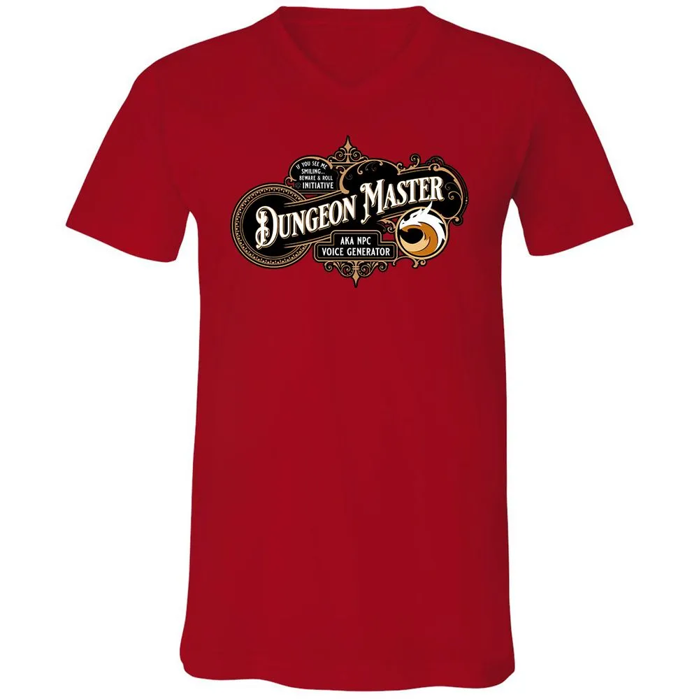 Dungeon Master Unisex V-Neck T-Shirt - Red - 3