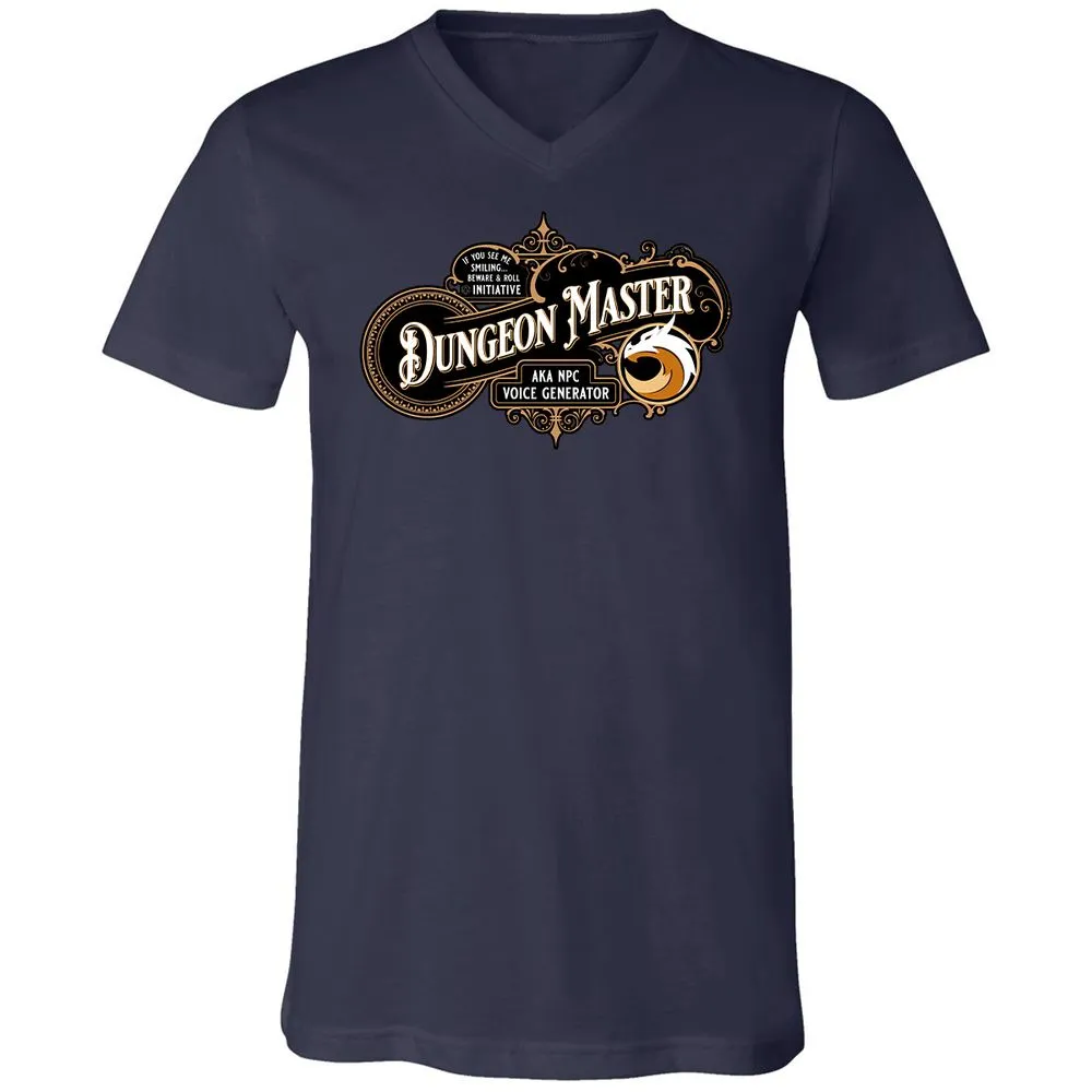 Dungeon Master Unisex V-Neck T-Shirt - Navy - 2