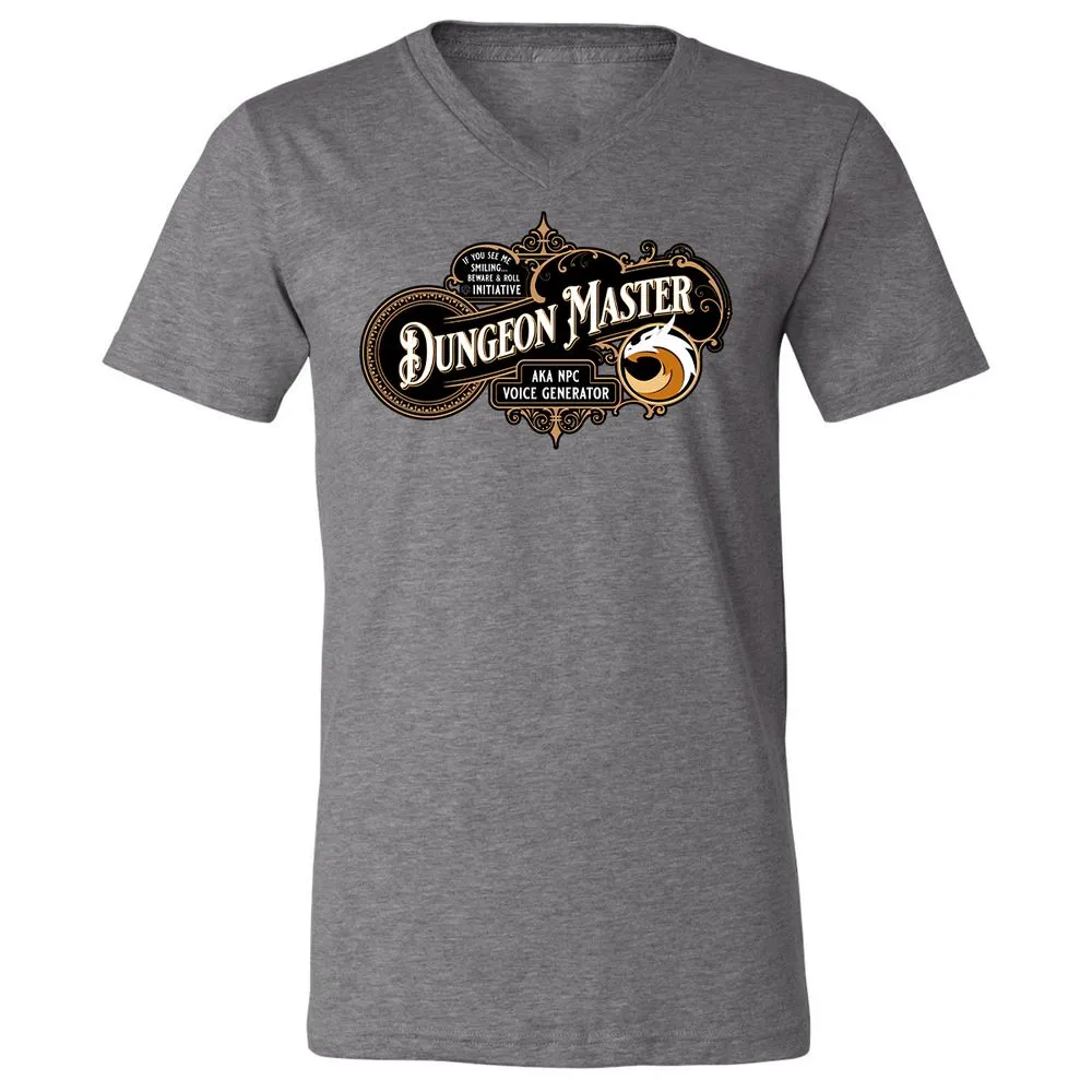 Dungeon Master Unisex V-Neck T-Shirt - Deep Heather - 13