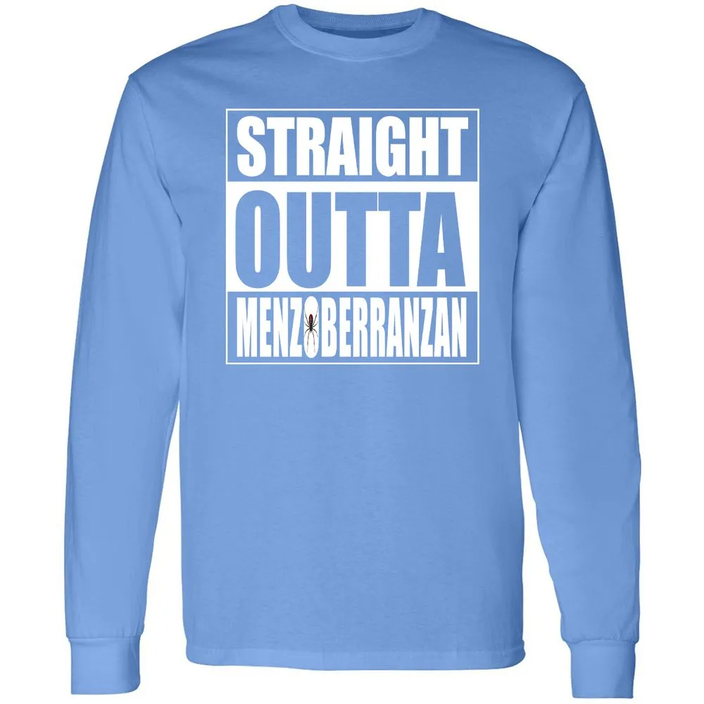 Straight Outta Menzoberranzan Long Sleeve T-Shirt - Carolina Blue - 12