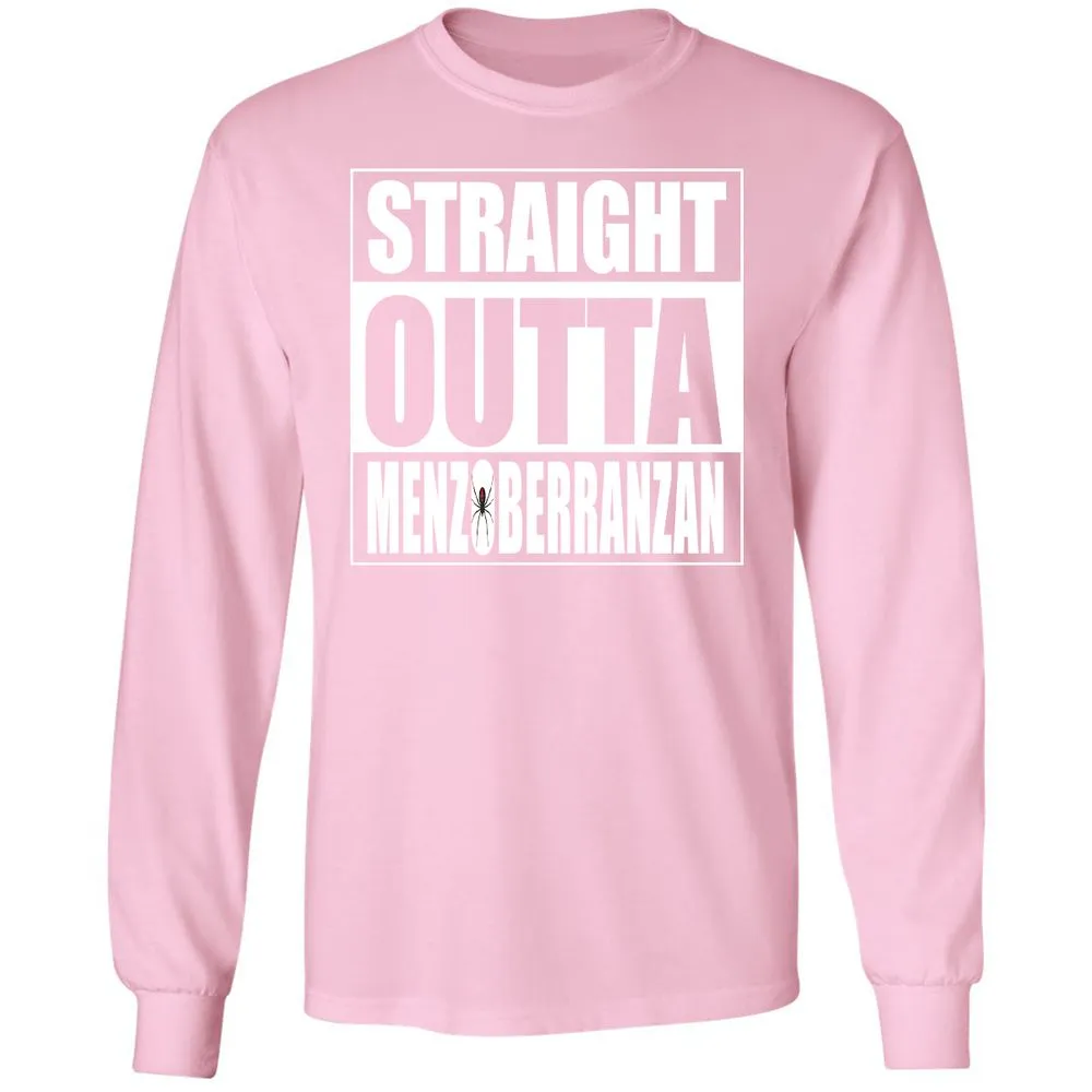 Straight Outta Menzoberranzan Long Sleeve T-Shirt - Light Pink - 3