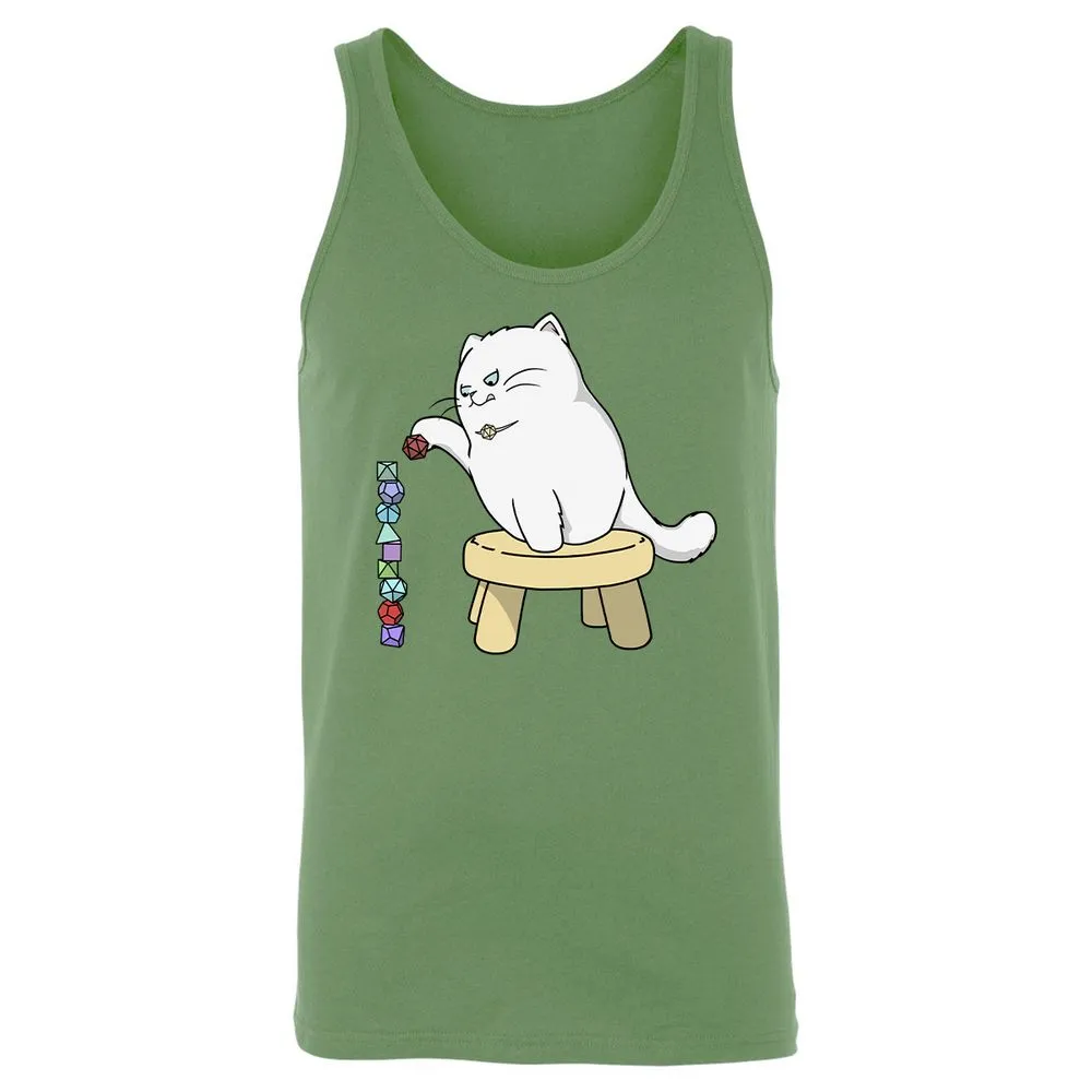 Cat Stacking Dice Unisex Jersey Tank - Leaf - 10