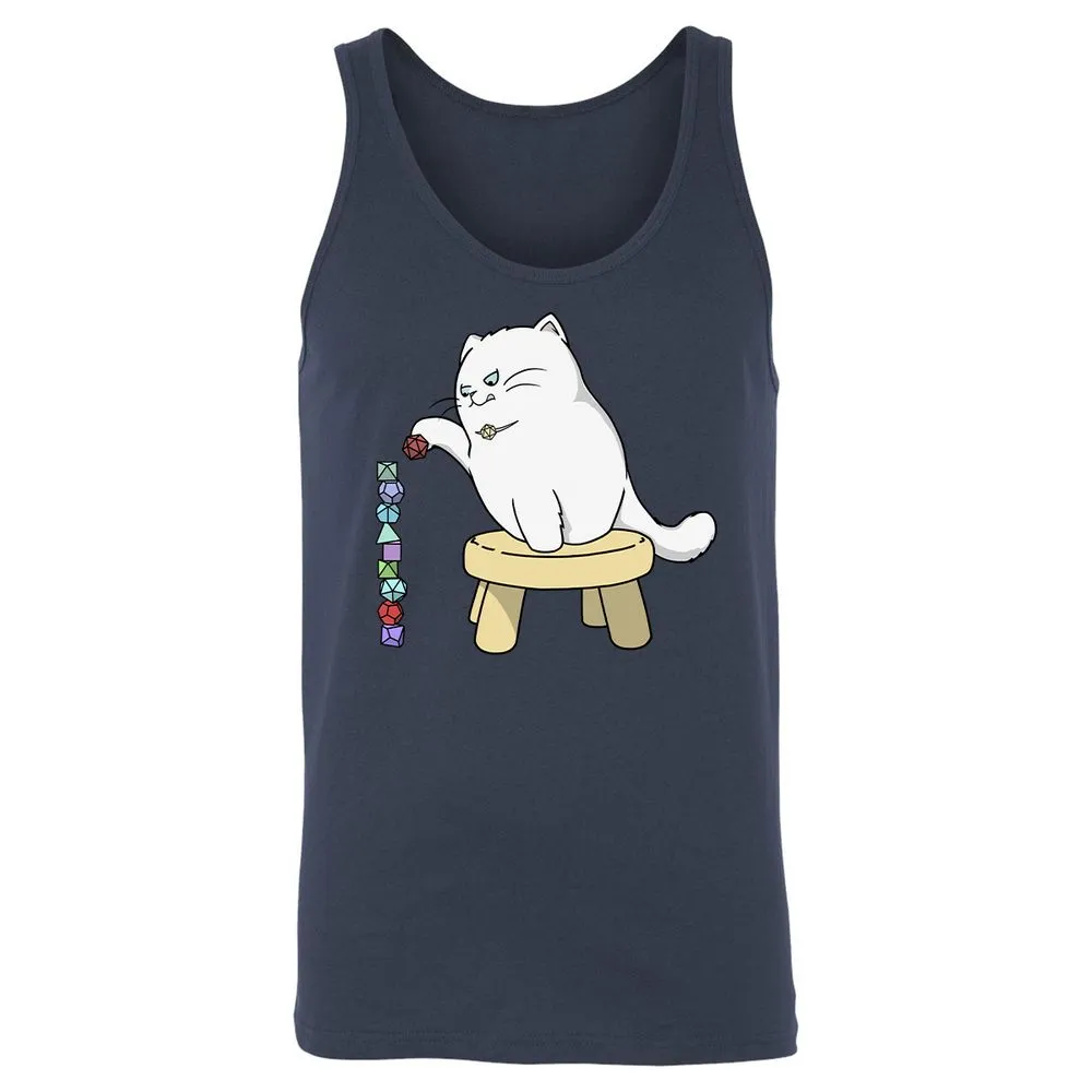 Cat Stacking Dice Unisex Jersey Tank - Navy - 2
